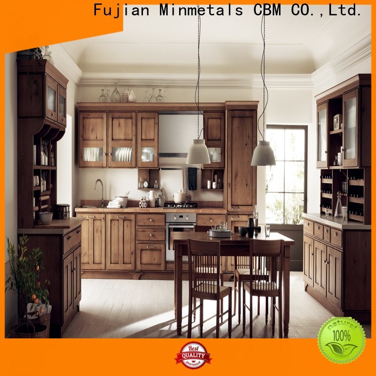 CBM dark wood kitchen cabinets manufacturer for home