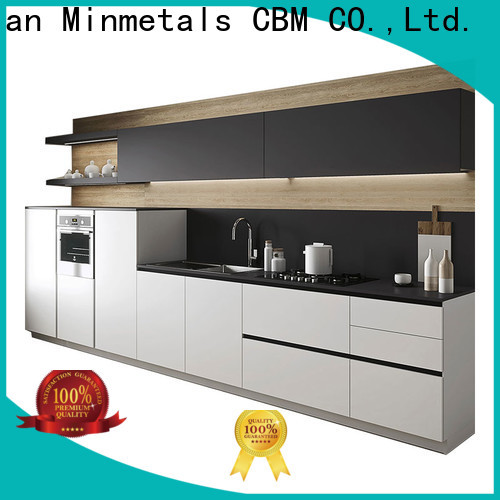 CBM popular white acrylic kitchen cabinets vendor for apartment
