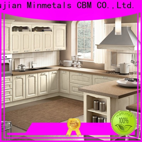CBM light wood kitchen cabinets at discount for new house