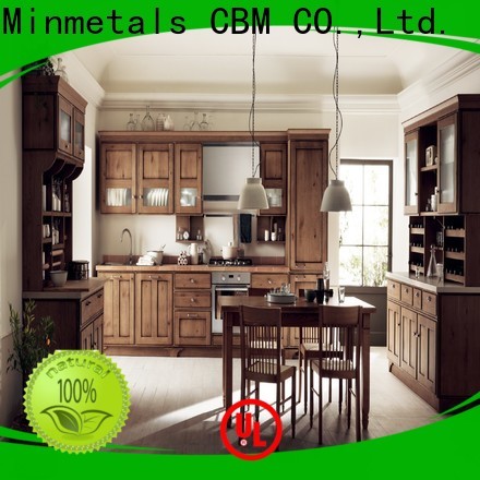 CBM inexpensive solid wood kitchen cabinets wholesale for holtel