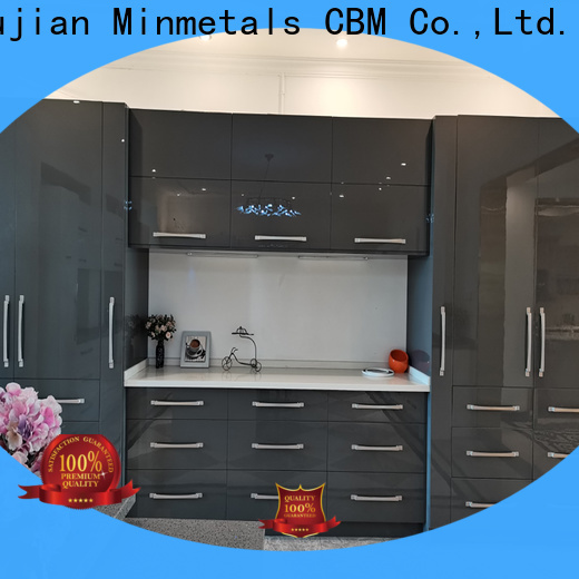 CBM quality white acrylic cabinets China supplier for apartment