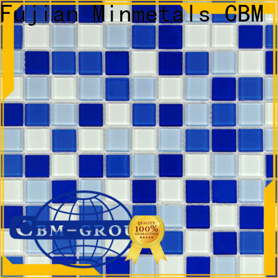 CBM inexpensive glass mosaic tiles bulk production for decorating