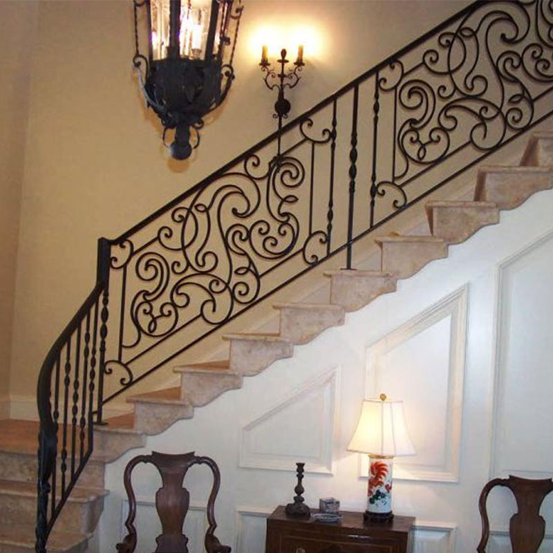 CBM hot-sale interior wrought iron railings certifications for mansion-1