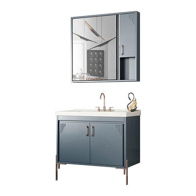 PVC modern bathroom vanity / Bathroom Cabinet with colors Top Quality customize bathroom cabinet furniture mirrored cabinet