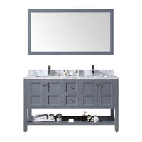 NEW design Eco-friend solid wood bathroom vanity cabinet combo with double sinks