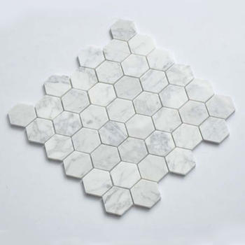 Hexagon marble stone mosaic 48x48