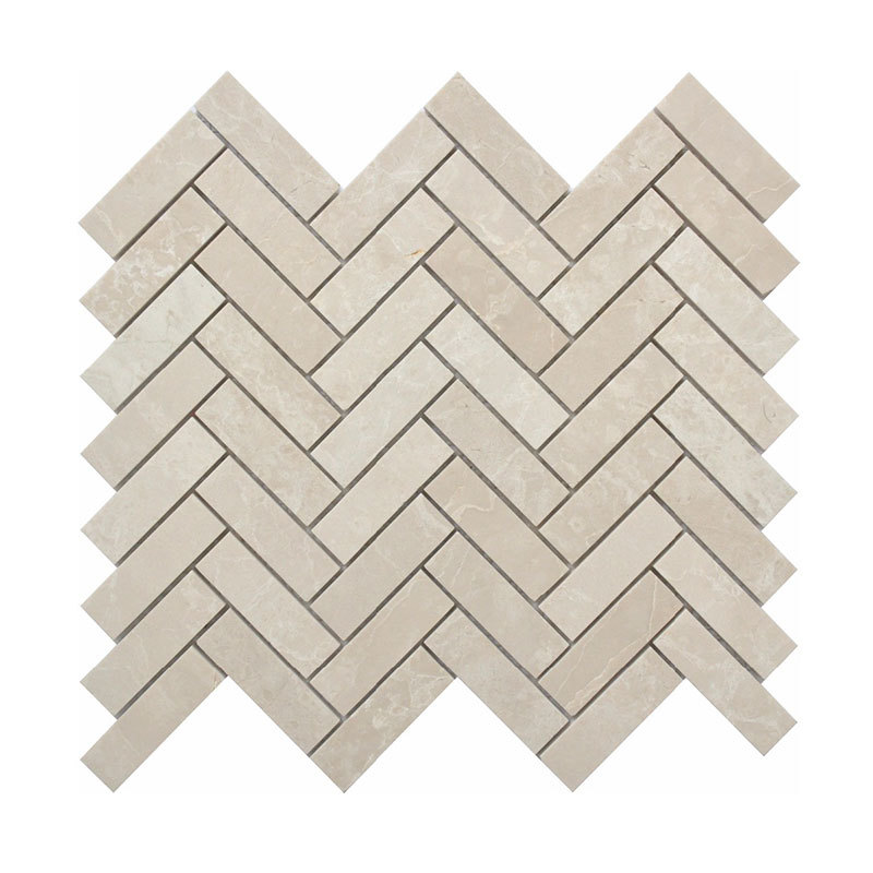 White rectangle marble stone mosaic 23x75