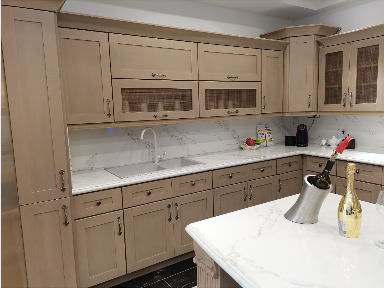 CBM solid wood kitchen cabinets owner for holtel-2