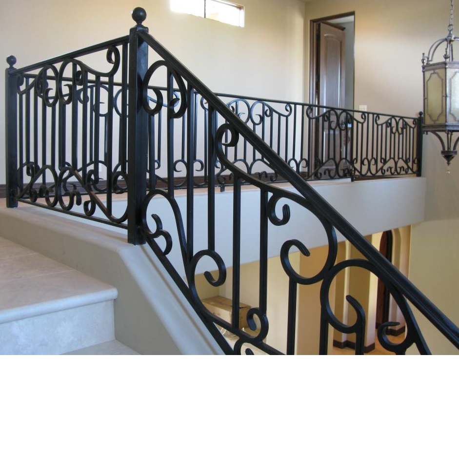CBM durable wrought iron stair railing bulk production for housing-1