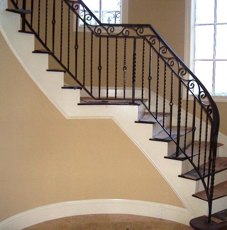 Decorative Wrought Iron Indoor Stair Railings