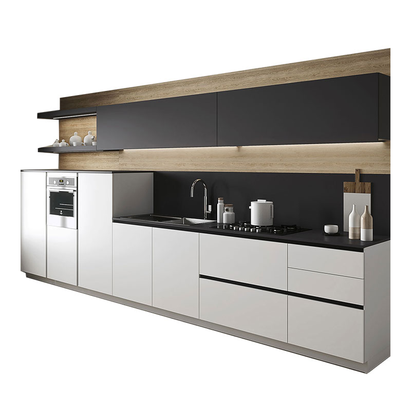 CBM white acrylic kitchen cabinets free design for mansion-2