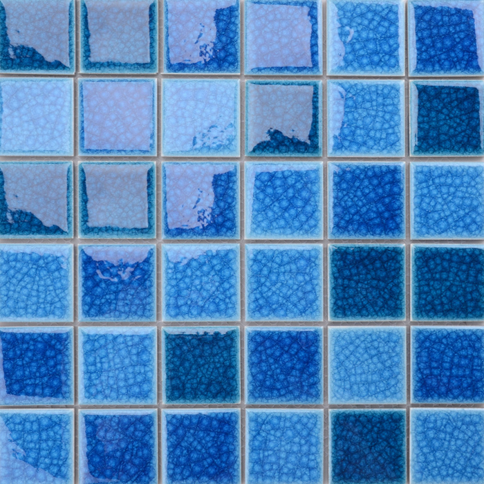 Swimming pool tile ice crackle ceramic mosaic 48x48