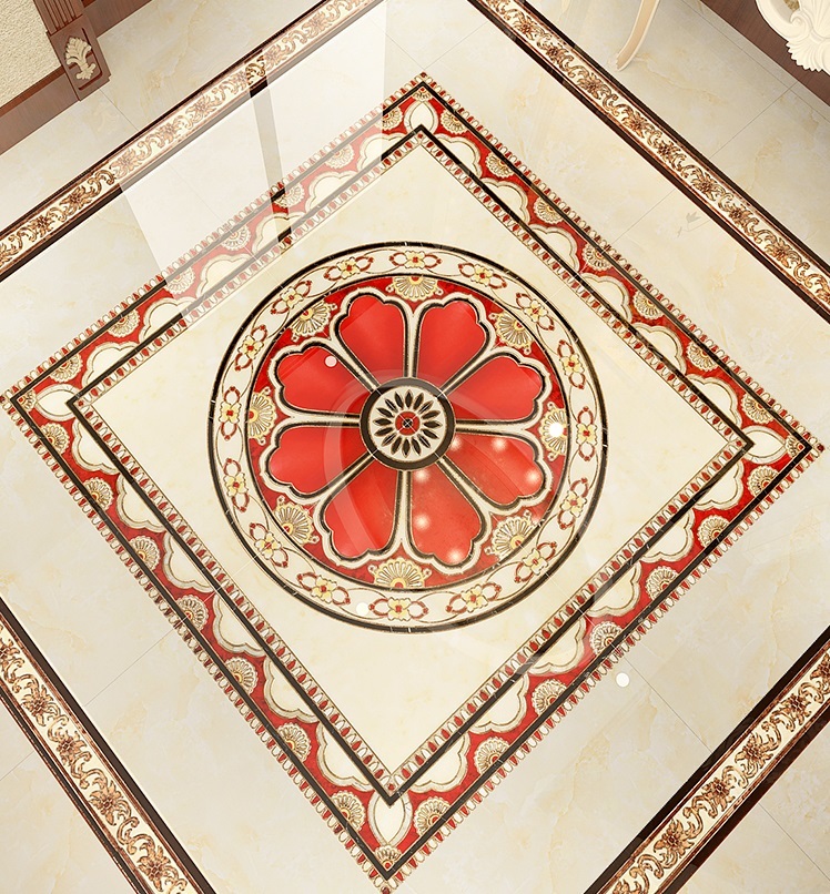 Flower puzzles decorative carpet floor tiles 1200x1200