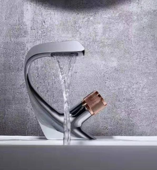 New Design Luxury Matte Black White Sliver colors  Bathroom Brass Faucet
