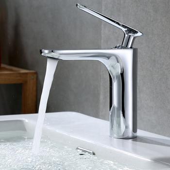 polished nickel brush body basin tap Single handle water taps with watermark certificates for bathroom
