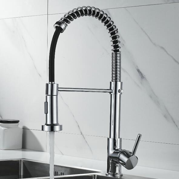 New design pull out spring design brass body kitchen faucets