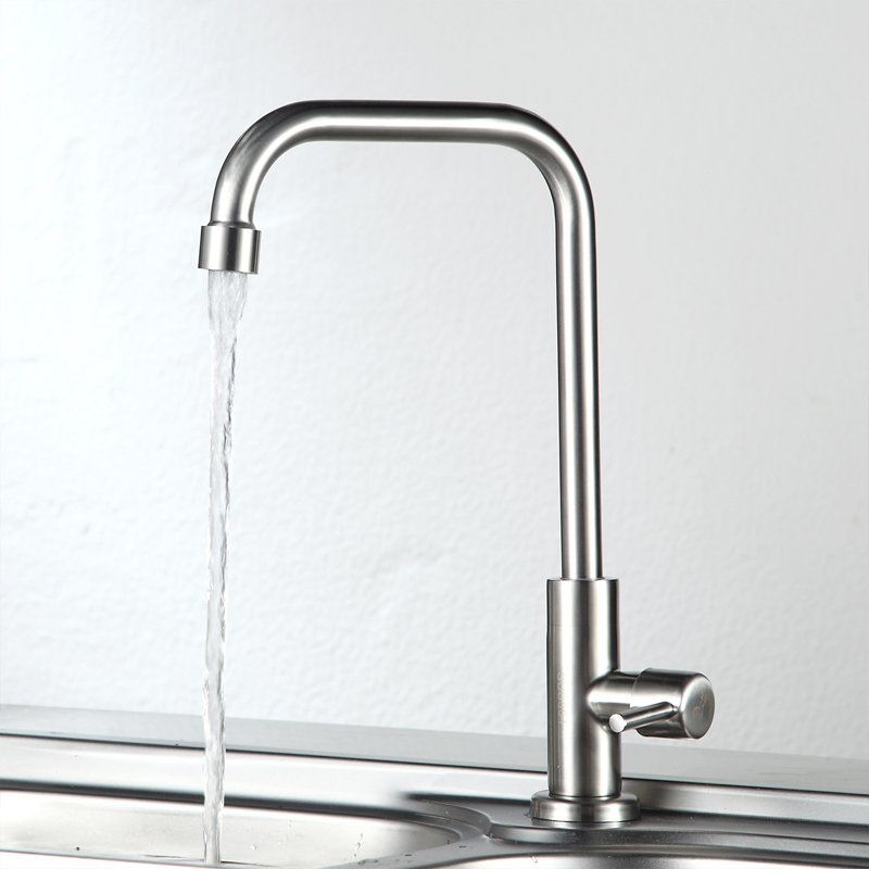 Stainless Steel Kitchen Faucet brushed surface
