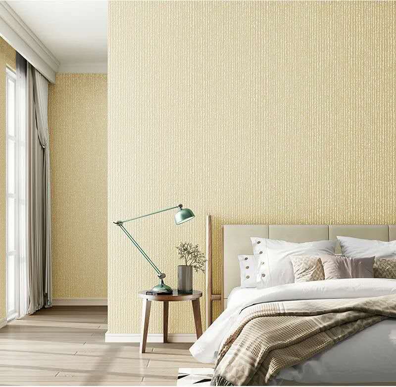 Pure color non-woven wallpaper peel and stick