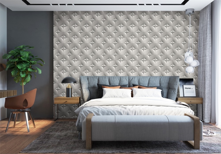 PVC customized design space illusion wallpaper