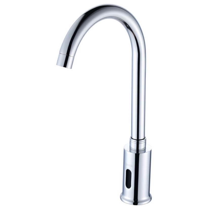 Sensor Automatic Commercial Touchless Faucet Motion Activated Hands Free Sink Tap with Control Box,Polish Chrome Finish