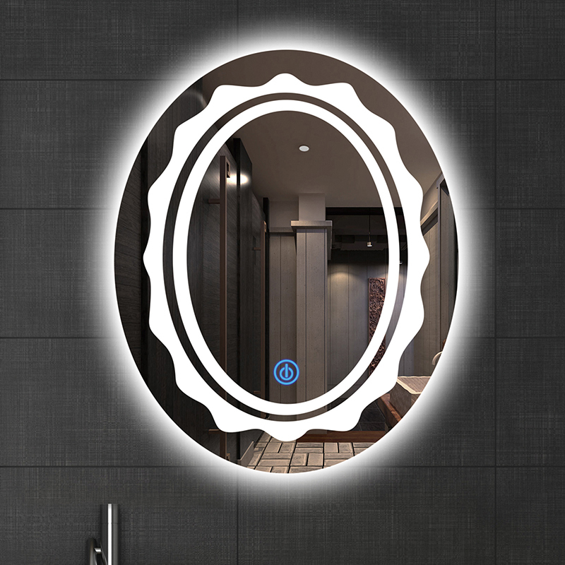 Oval New Designs Top Sale Waterproof Mirror  Led   Mirror for Bathroom