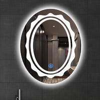Oval New Designs Top Sale Waterproof Mirror  Led   Mirror for Bathroom