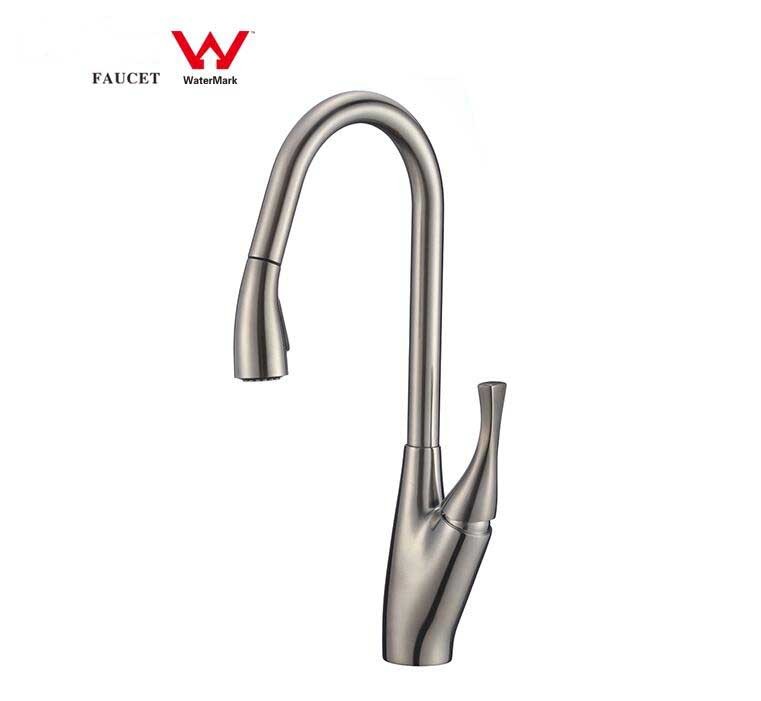CUPC flexible Brushed Nickel Chrome kitchen faucet Pull Down Kitchen Water Faucet  Classic style Single Handle Pull out Kitchen Faucet brass Water Tap with Certification CBM-82H24-A