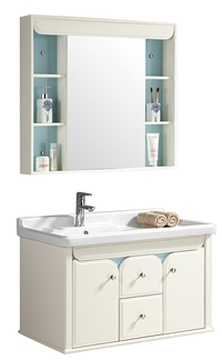 CBM Single Wash Basin Sink PVC Bath Room Cabinet, Bathroom Vanity Furniture