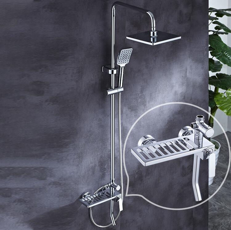 CBM 3 in 1 Shower Mixer High Quality High Pressure Brass Chrome bathroom shower set bathroom shower set with rack DG