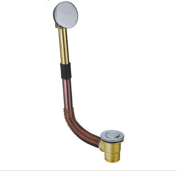 CBM wholesale Top grade electroplating bath water pipe pedal telescopic sewer copper ceramic bath water device wholesale