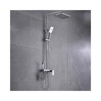 CBM competitive price bathroom provide wholesale commercial bathroom shower set cheap matte chrome shower column shower set