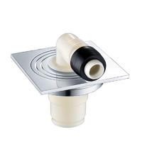 CBM washing machine self-sealed square drainer bathroom deodorant brass floor drain