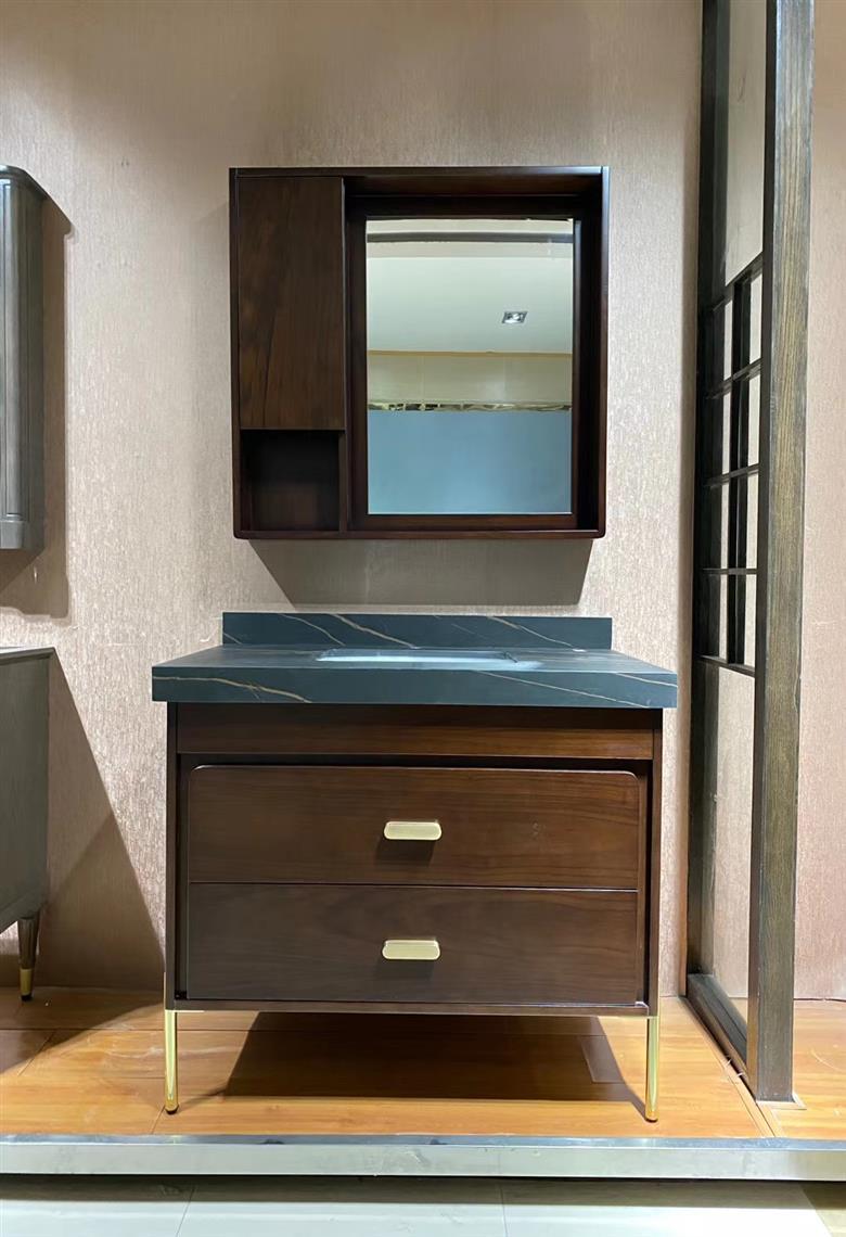 CBM classic customized manufacture solid wood bathroom vanity