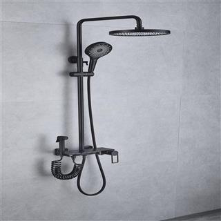 CBM Piano new design brass chrome 4 function bathtub rain shower set shower faucets digital readout function