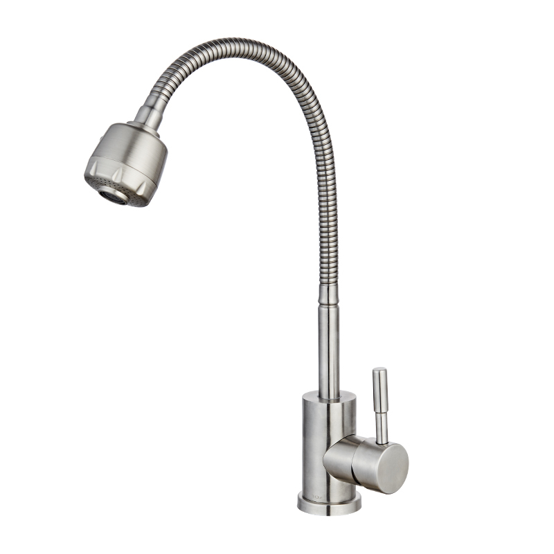 304 SS 360 degrees rotation kitchen mixer spring pipe water taps