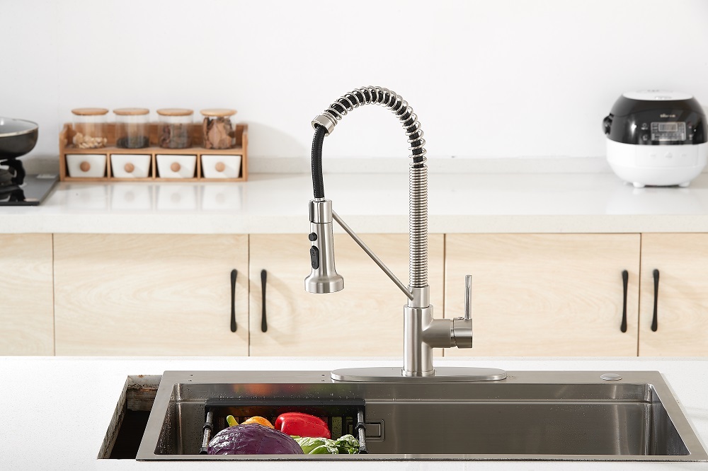 CBM Sink Kitchen Faucet With Pull Out Spout Stainless Steel Taps 2022 Popular Laundry Kitchen Faucet with Pull Down Sprayer